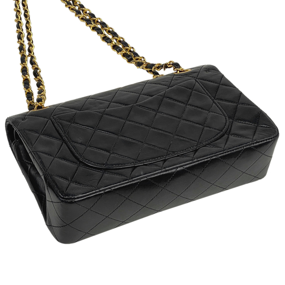 Chanel Chain Matelasse Bag Shoulder Leather Black W Mark Flap Coco - Picture 1 of 11